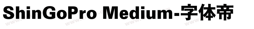 ShinGoPro Medium字体转换